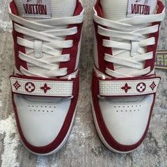 Louis Vuitton Strap Trainer Low ‘red White’ Sz- 9.5LV/10.5M