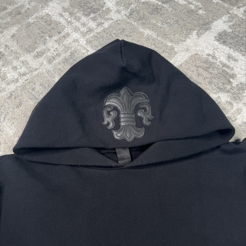 Chrome Hearts Fleur Leather Patch Pullover Hoodie 