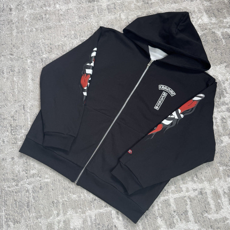 Chrome Hearts Matty Boy Thermal Zip Up Hoodie