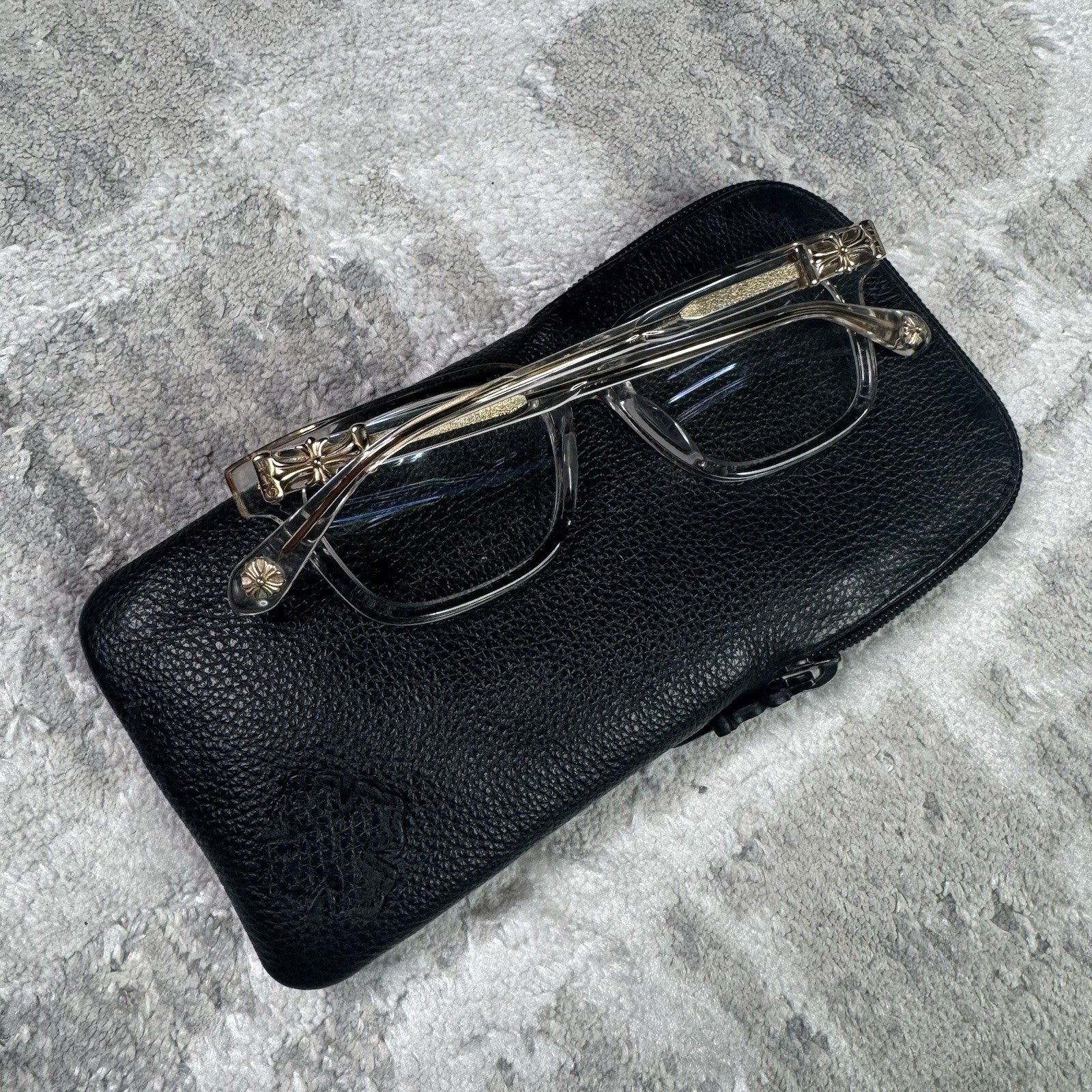 Chrome Hearts Cox Ucker Clear Frame Glasses