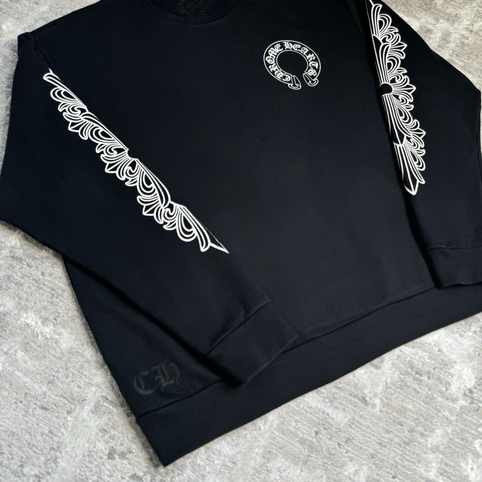 Chrome Hearts Floral Horseshoe Pullover Crewneck 