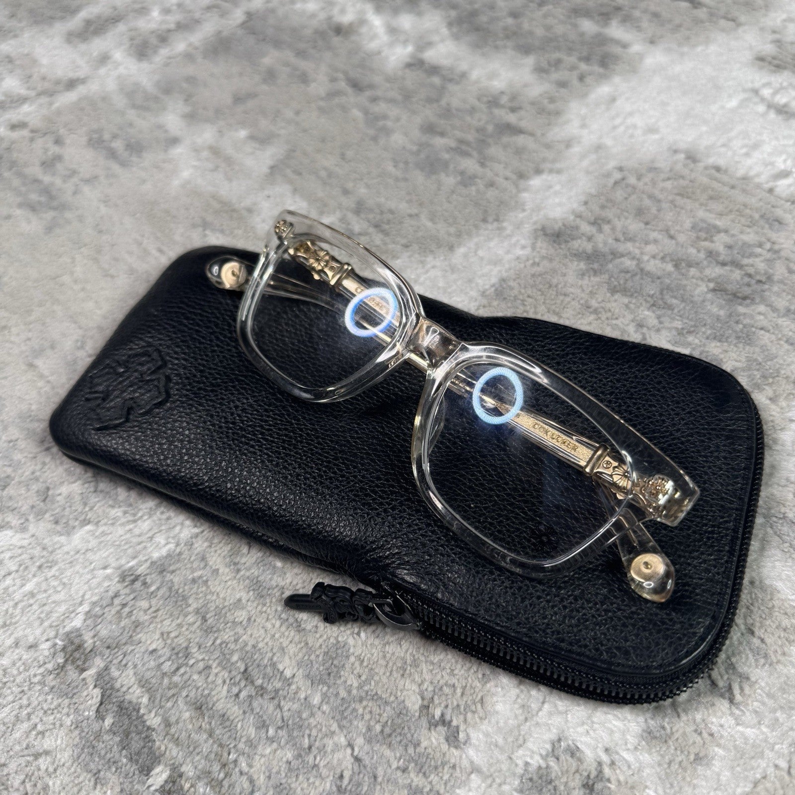Chrome Hearts Cox Ucker Clear Frame Glasses