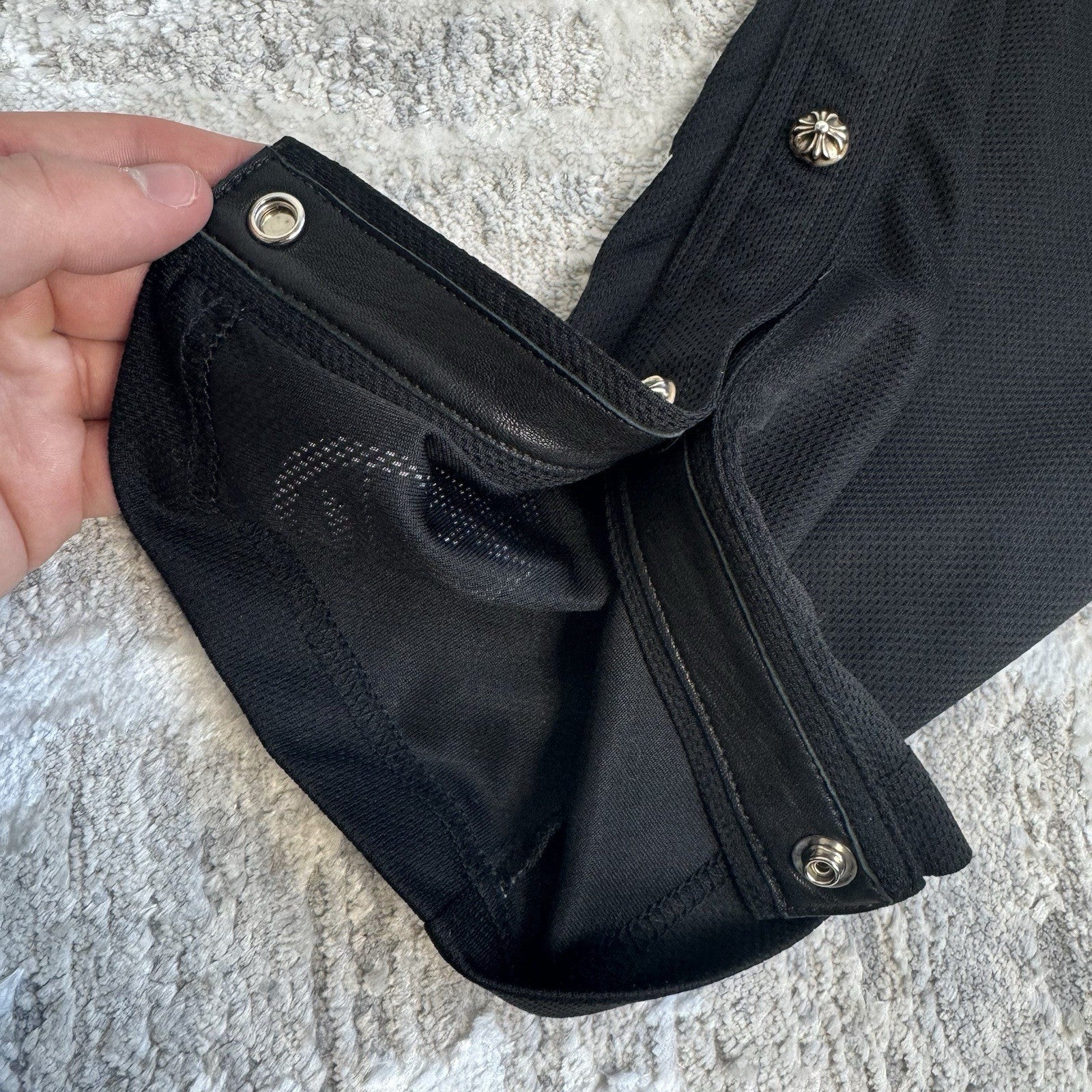 Chrome Hearts Snap Closure Mesh Track Pant 