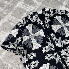Chrome Hearts Silk Plus Cross Button Up Shirt 