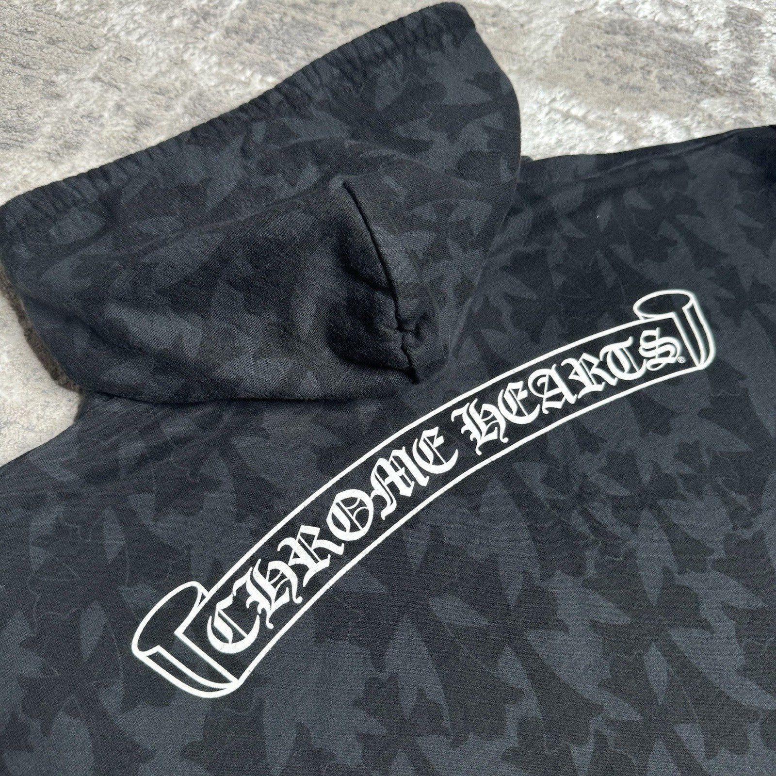 Chrome Hearts Cemetery Cross Zip Up Hoodie 