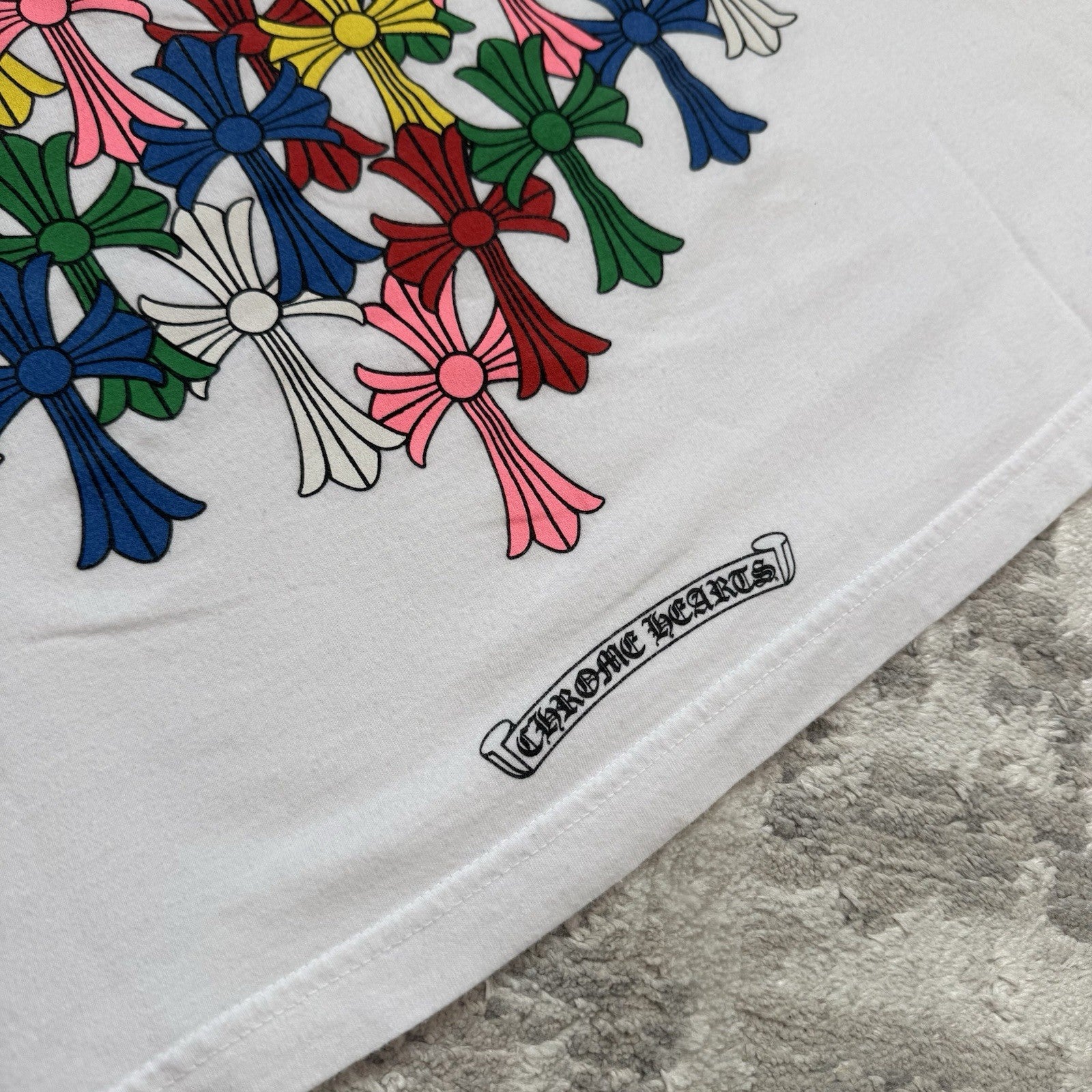 Chrome Hearts Cemetery Multi-color Cross Short Sleeve Shirt 
