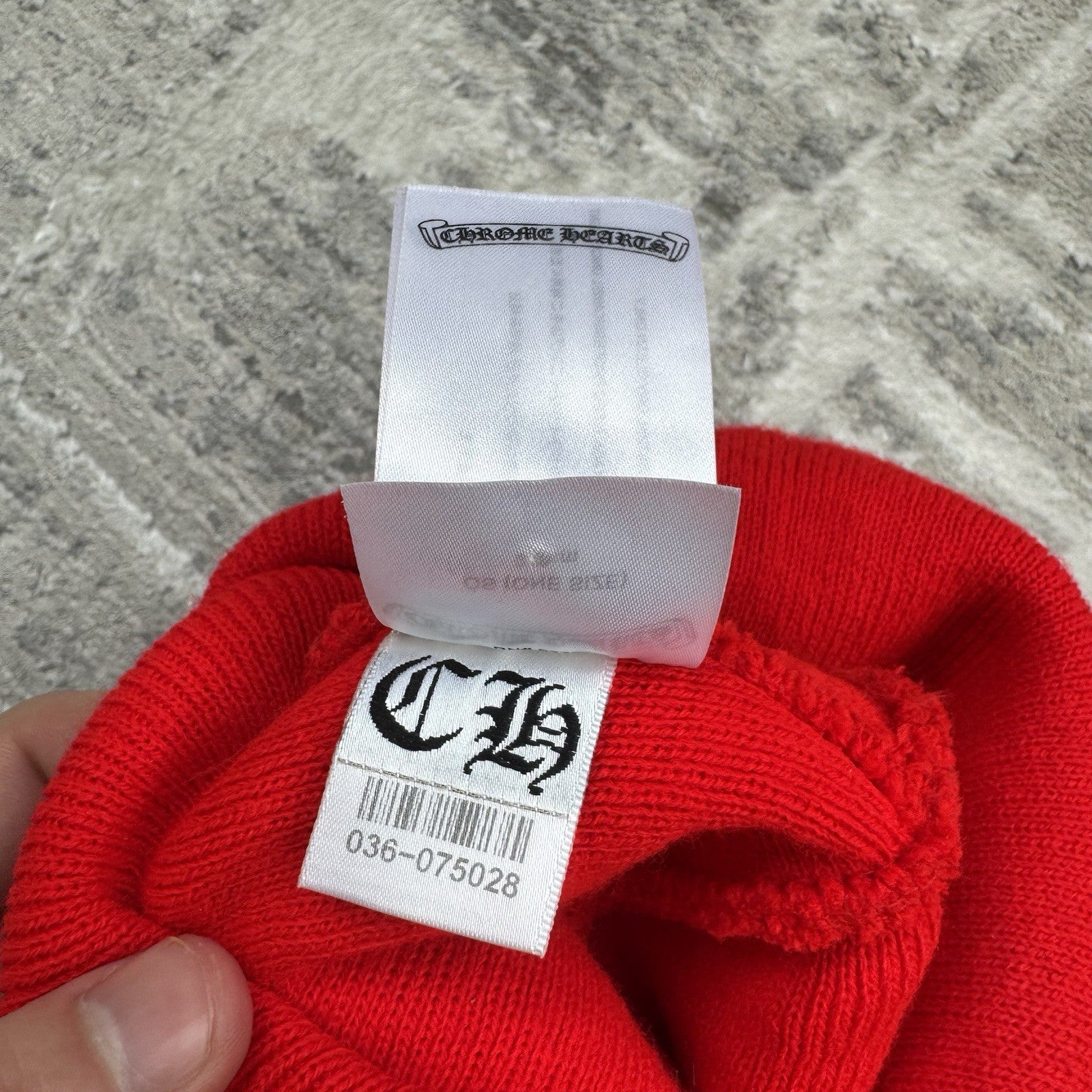 Chrome Hearts Triple Cross Embroidered Logo Beanie Hat