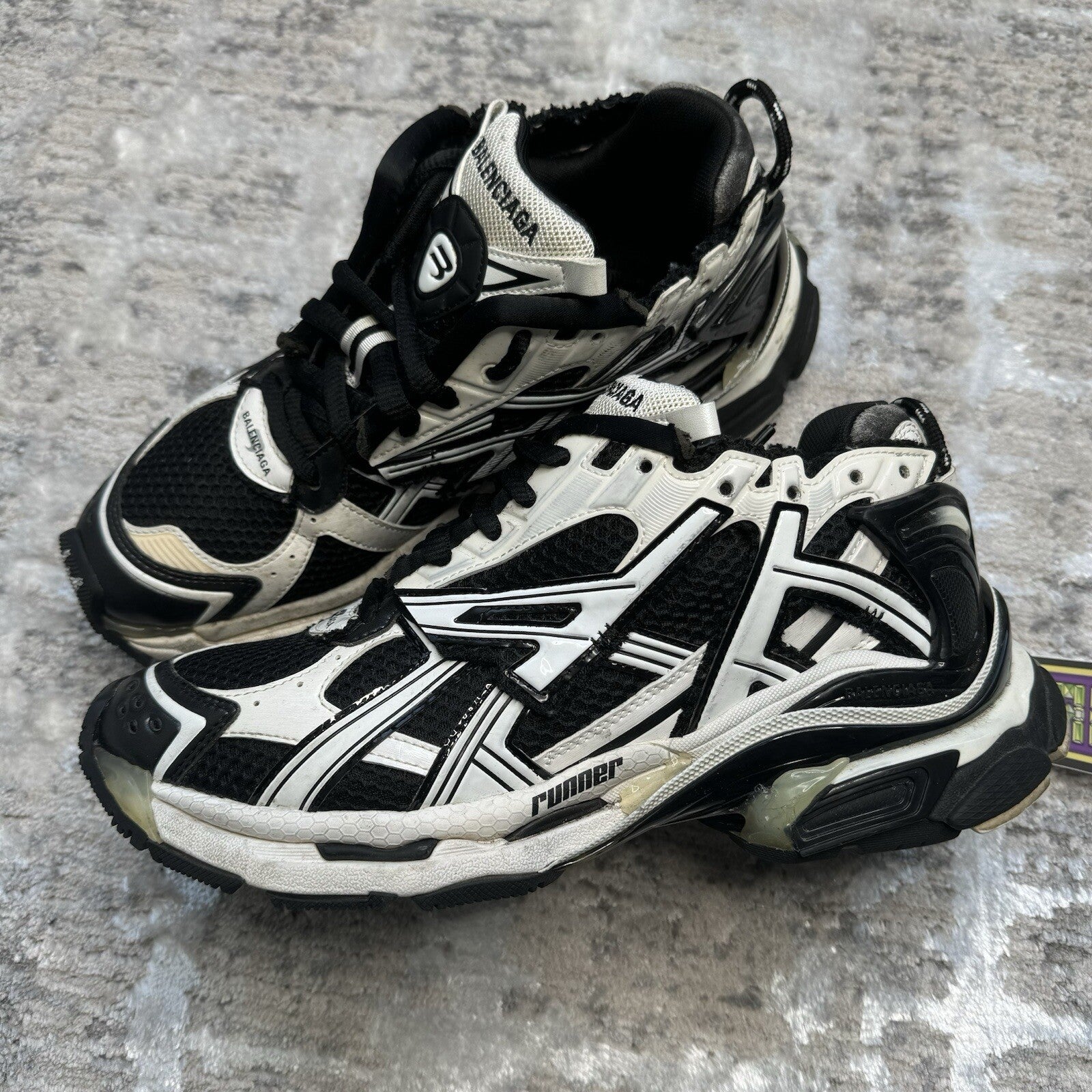 Balenciaga Runner Sneaker ‘white Black’ Sz- 8M/41EU