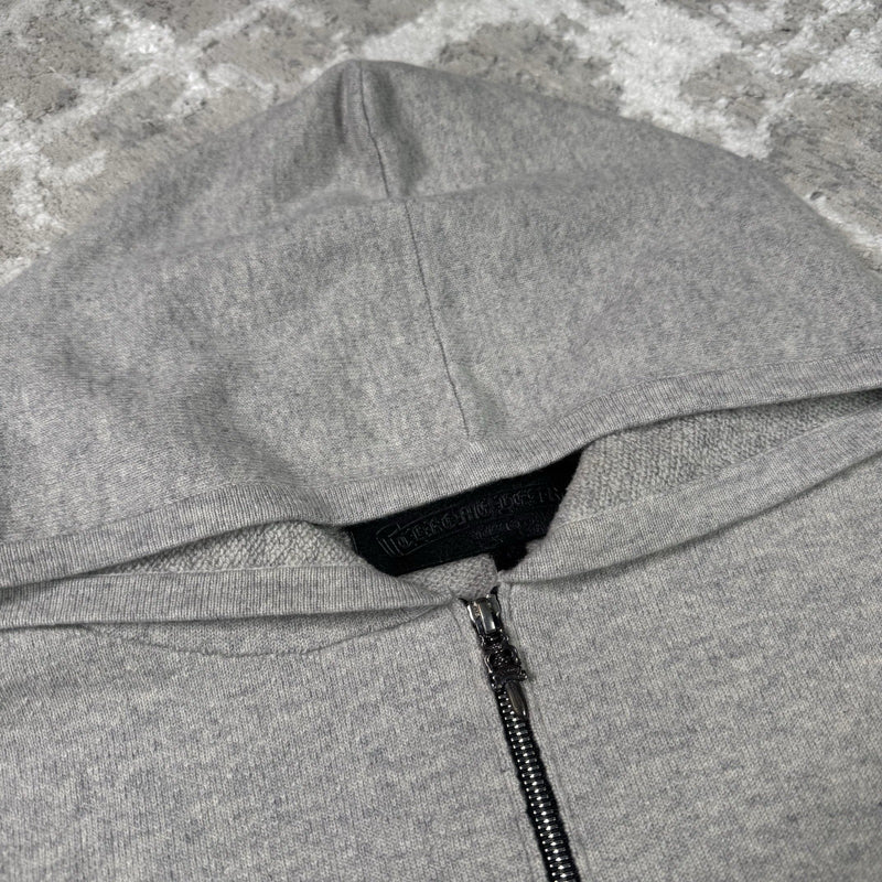 Chrome Hearts Cashmere Embroidered Sleeve Logo Zip Up Hoodie 