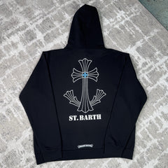 Chrome Hearts St Barth Exclusive Cross Pullover Hoodie 