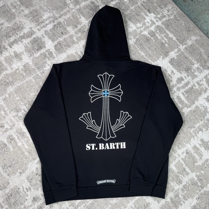 Chrome Hearts St Barth Exclusive Cross Pullover Hoodie 