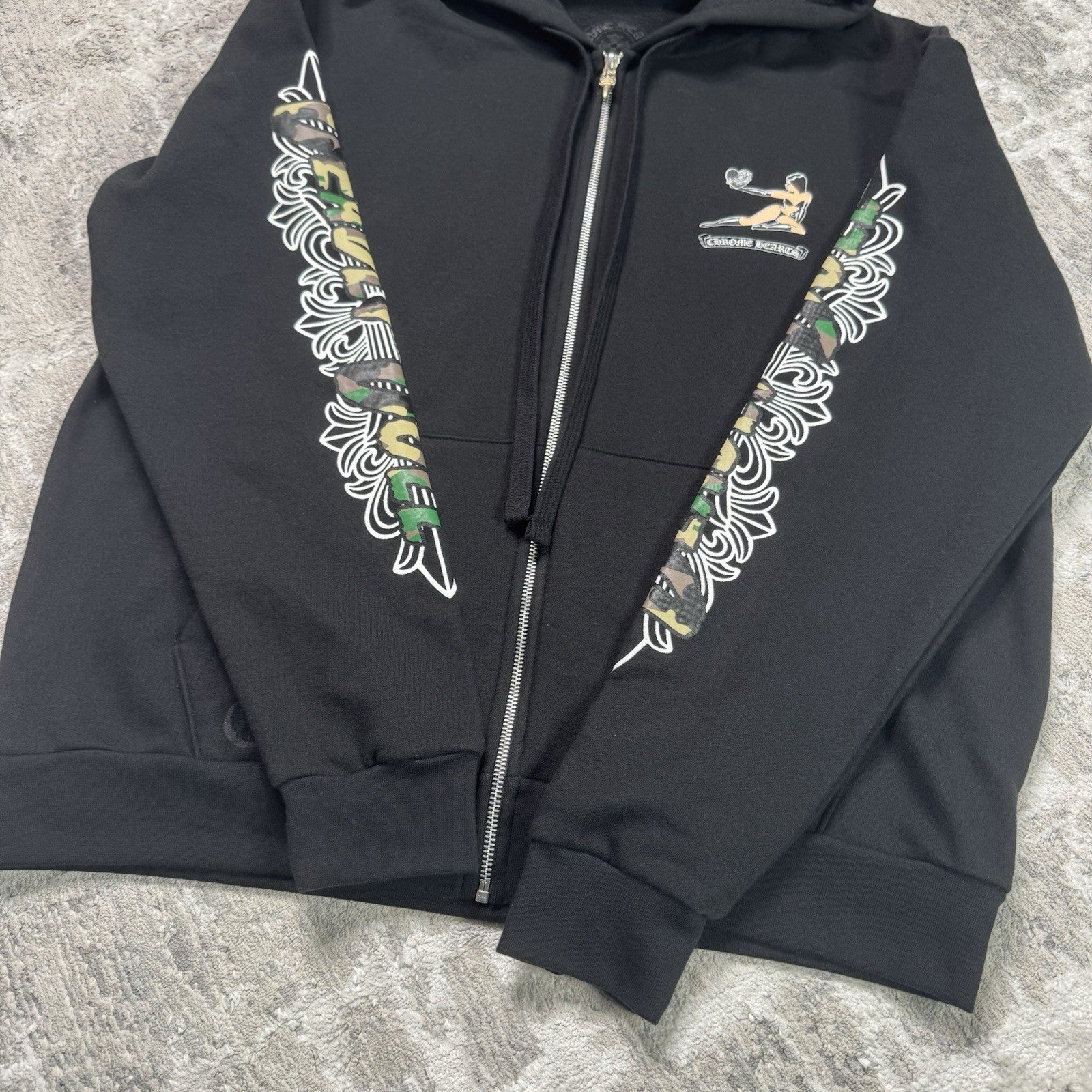 Chrome Hearts Deadly Doll Zip Up Hoodie 