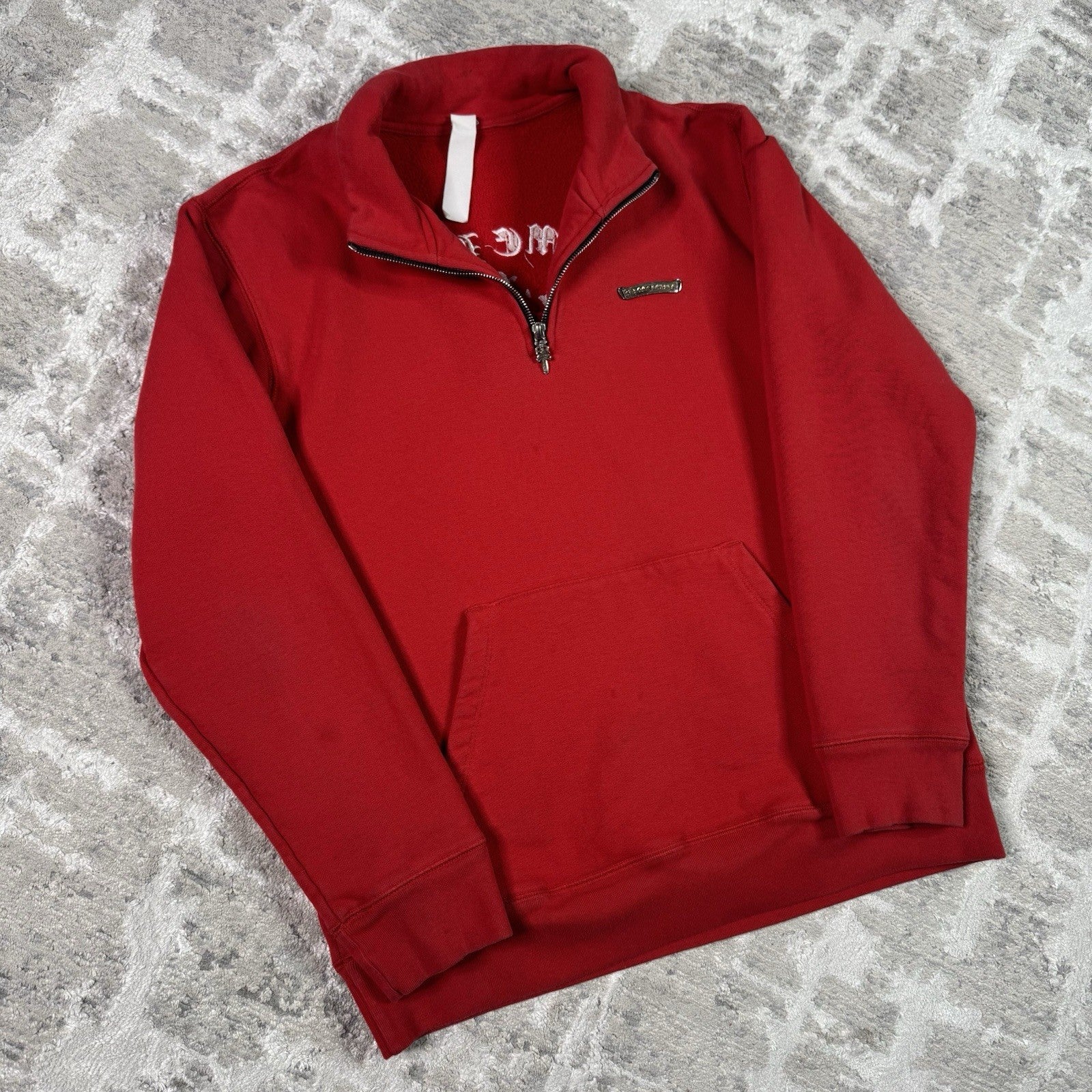 Chrome Hearts King Taco Triple Cross Embroidered Quarter Zip Pullover 