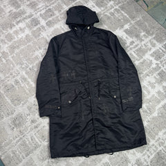 Chrome Hearts Cross Patch Nylon Fishtail Zip Up Parka Jacket 