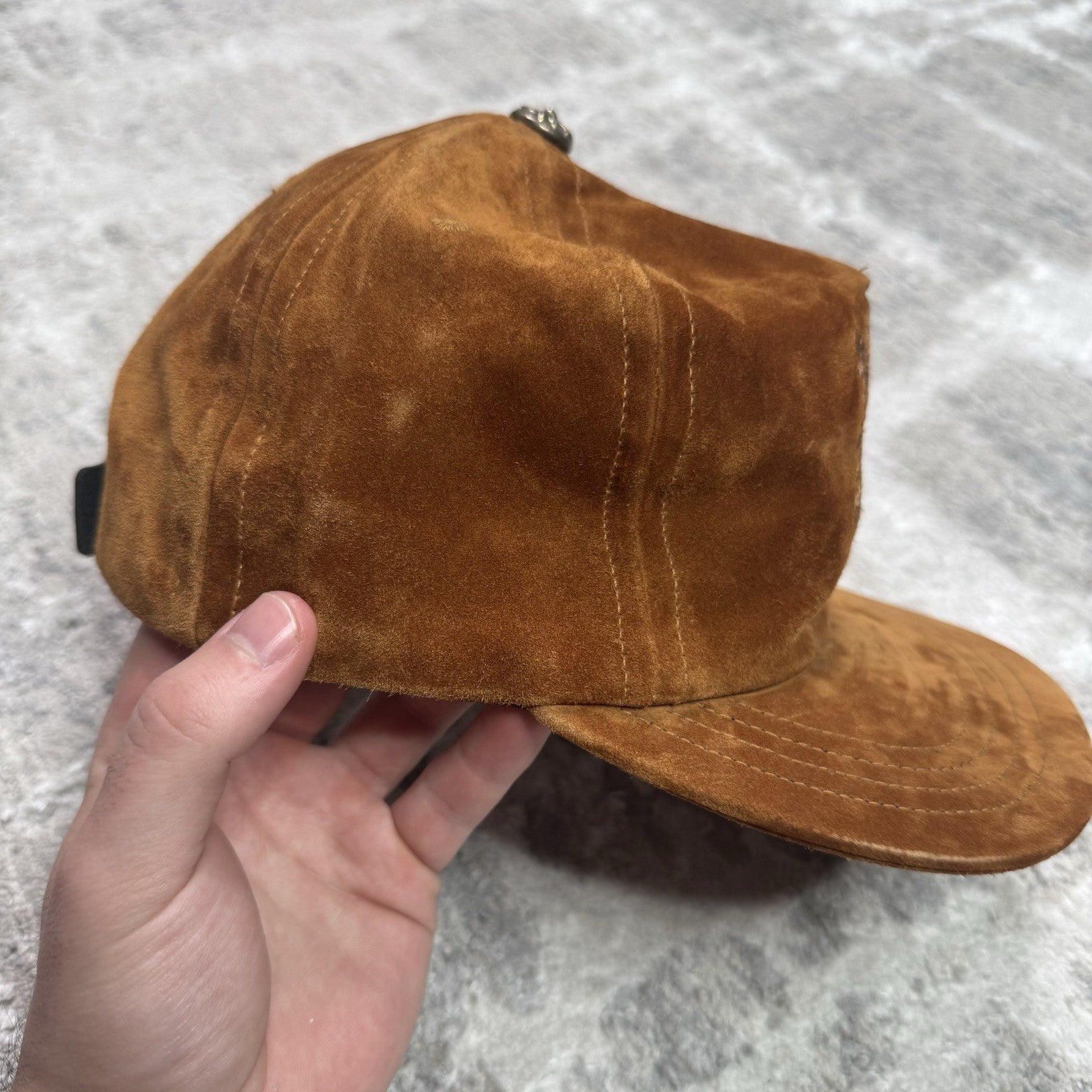 Chrome Hearts Suede Dagger Leather Strap Hat