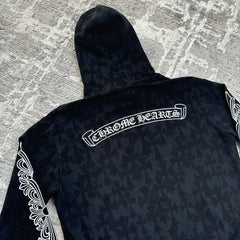 Chrome Hearts Allover Cemetery Cross Print Pullover Hoodie 