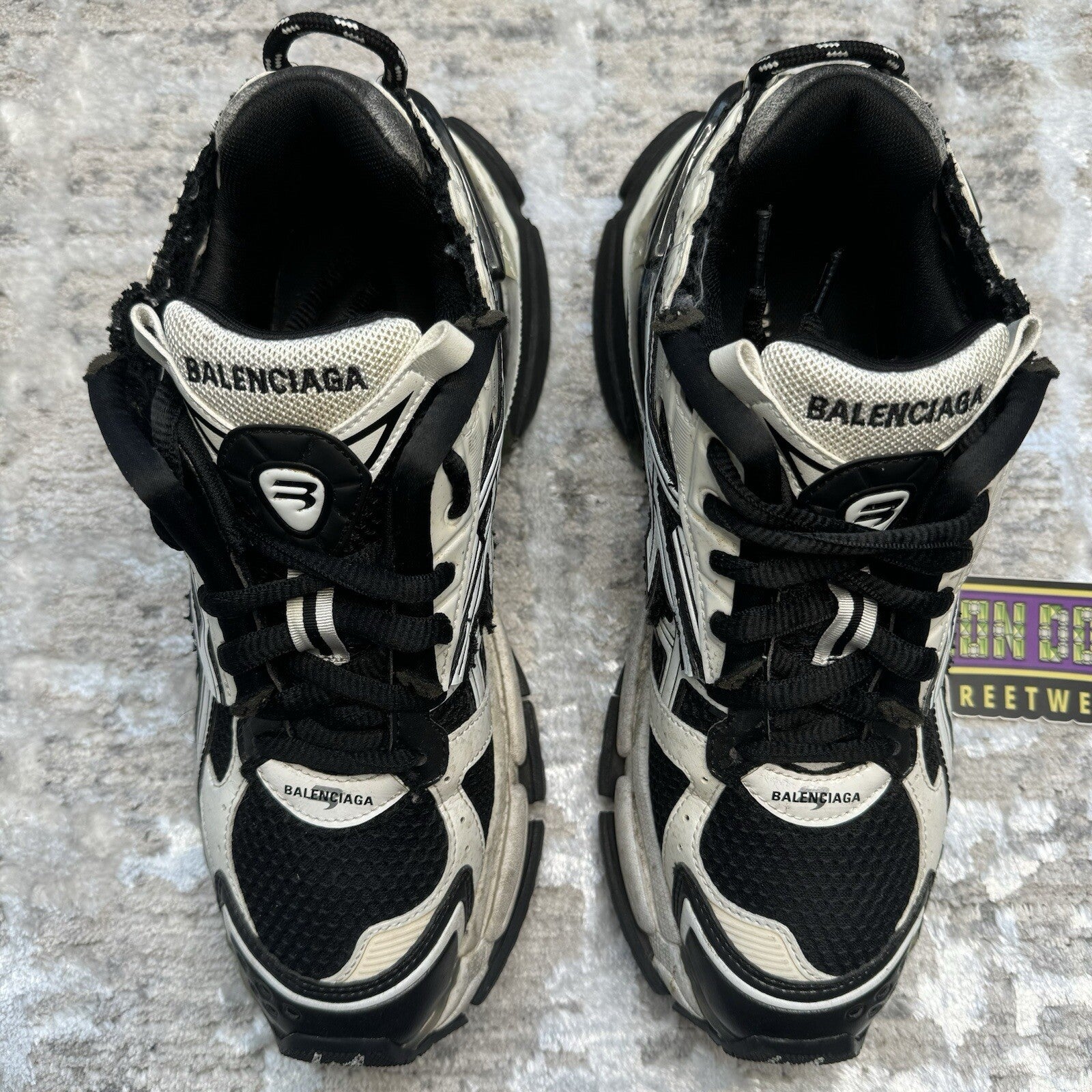 Balenciaga Runner Sneaker ‘white Black’ Sz- 8M/41EU