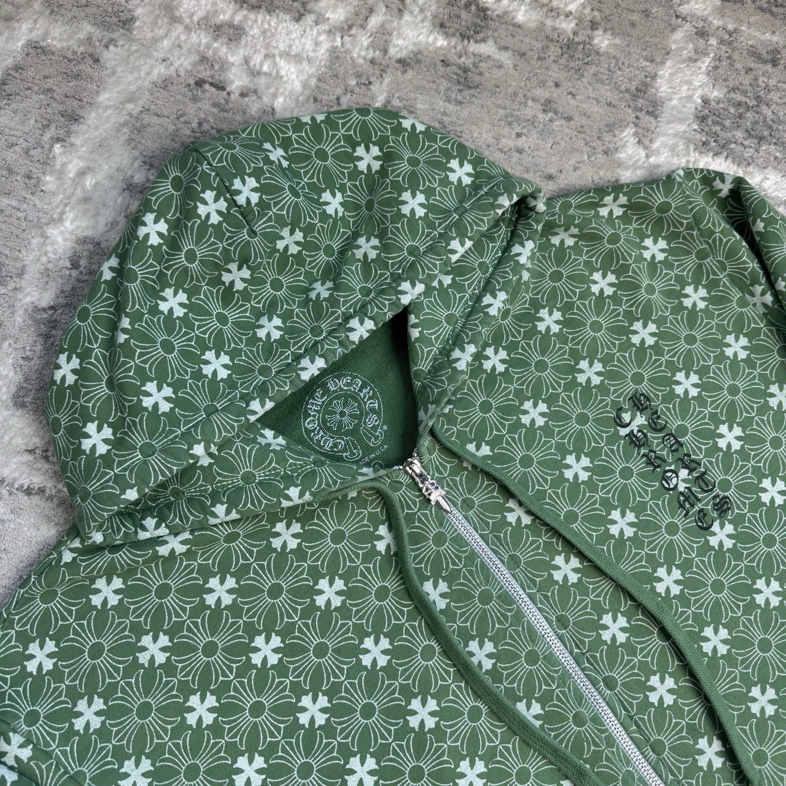 Chrome Hearts Plus Cross Monogram Zip Up Hoodie 