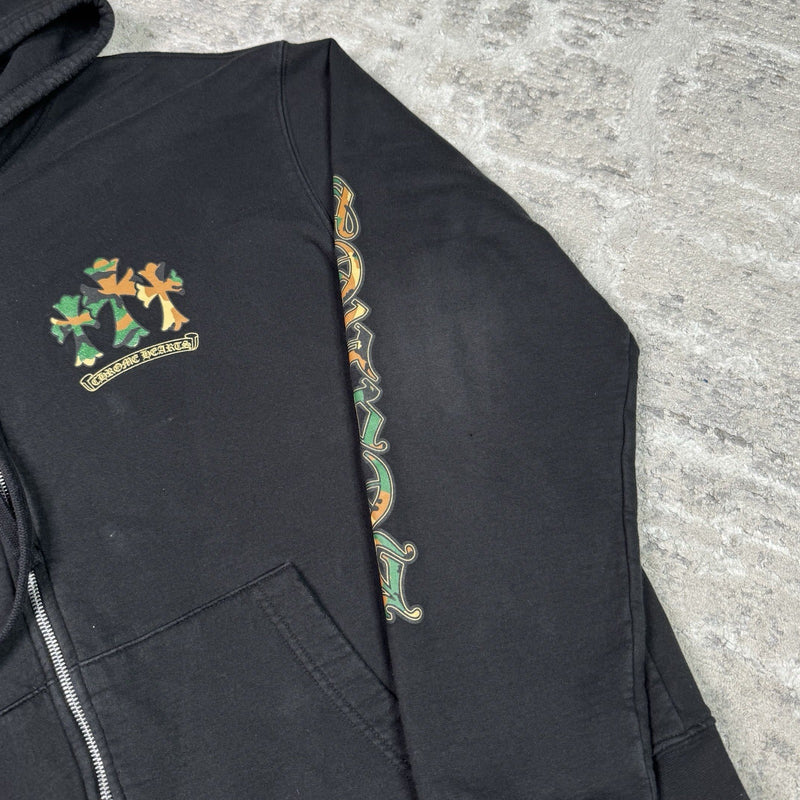 Chrome Hearts Camo Horseshoe Zip Up Hoodie 