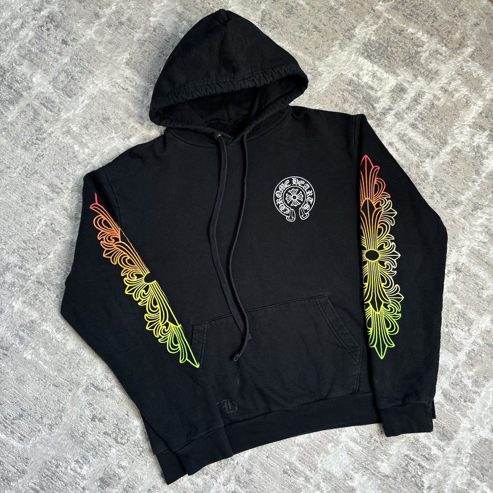 Chrome Hearts Floral Gradient Logo Pullover Hoodie 