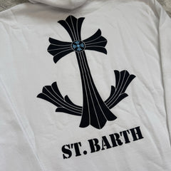 Chrome Hearts St Barth Exclusive Cross Pullover Hoodie 