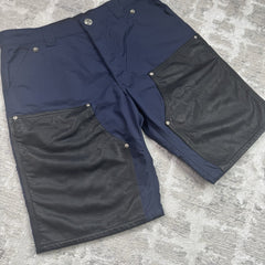 Chrome Hearts Nylon Leather Double Knee Shorts 