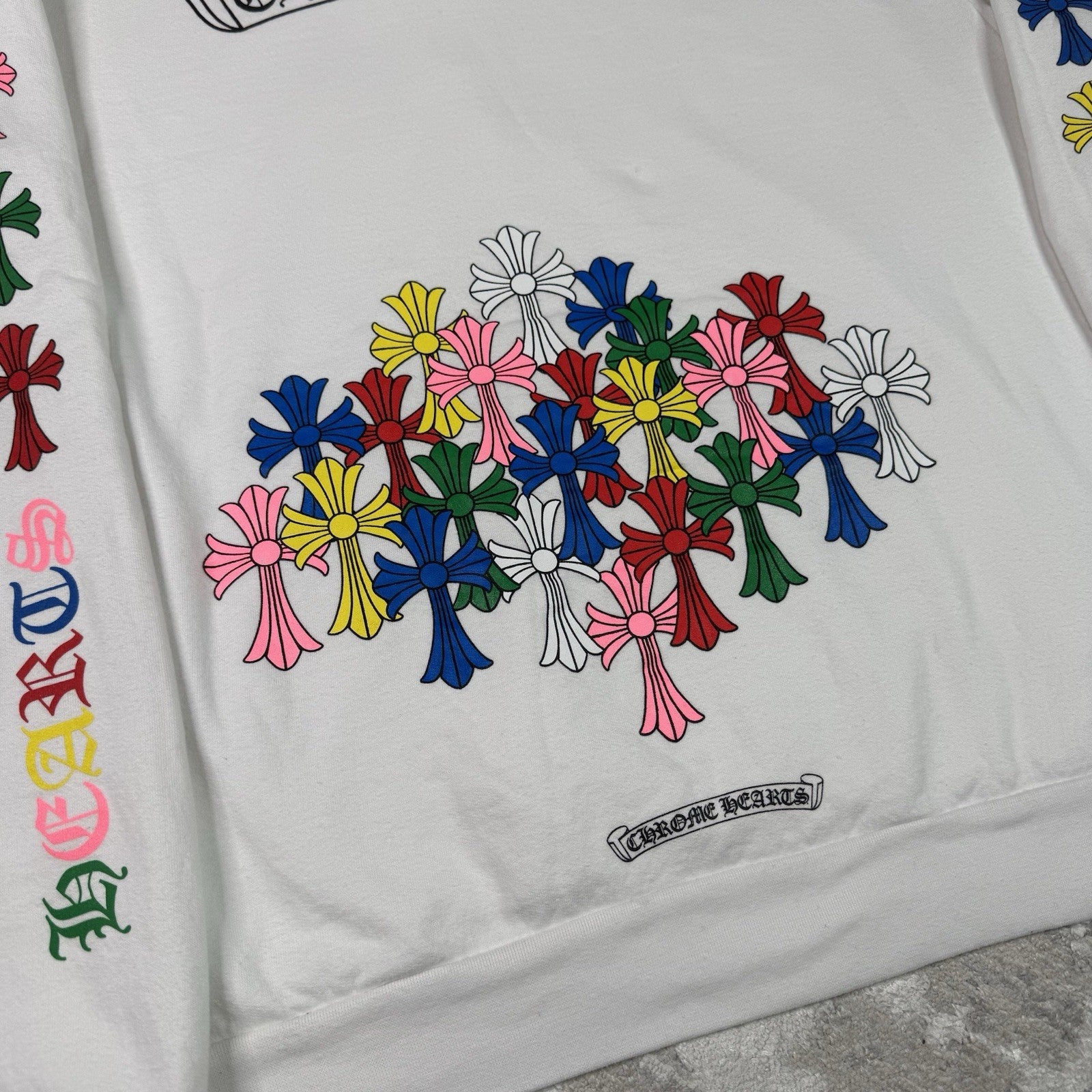 Chrome hearts Cemetery Multi-color Cross Pullover Hoodie 