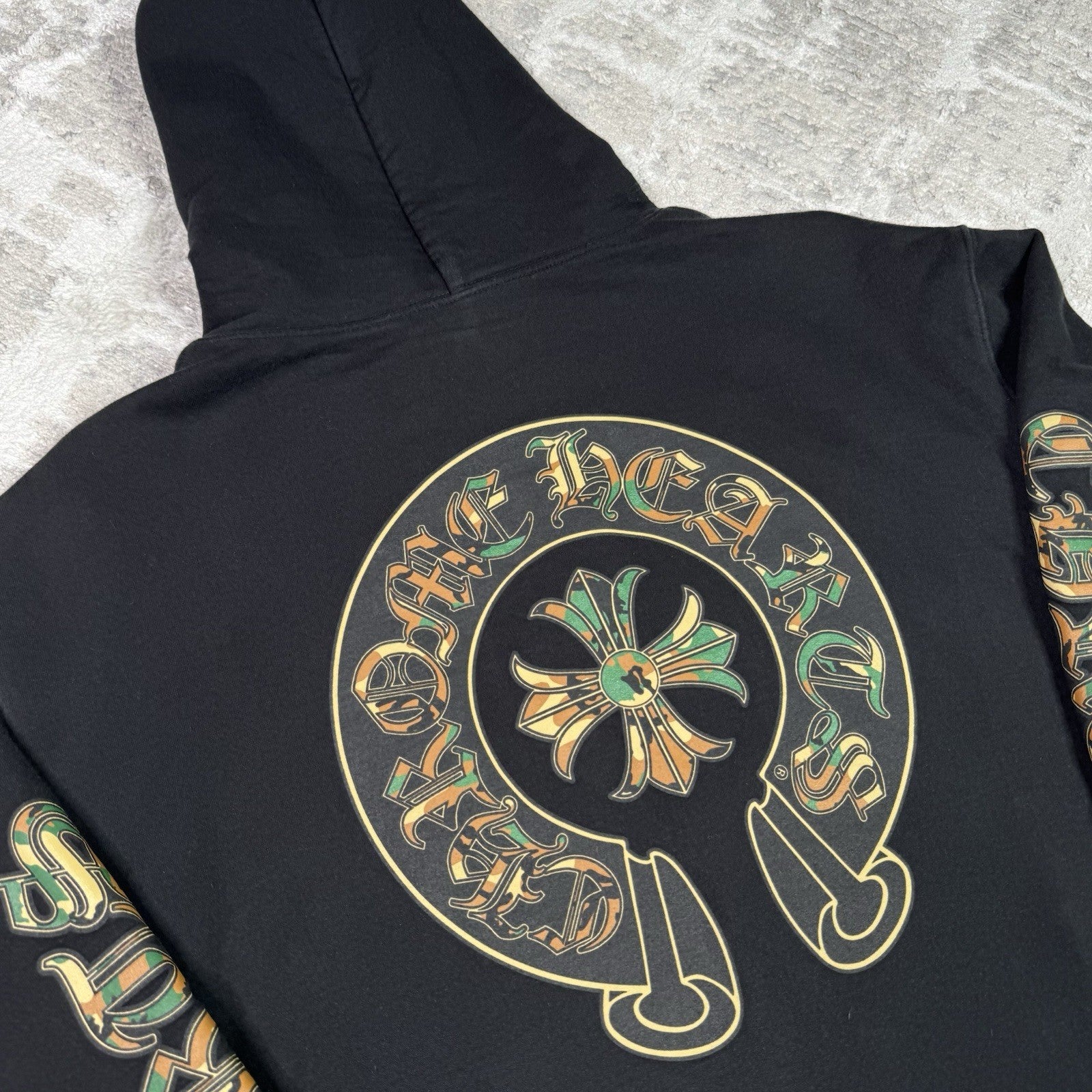 Chrome Hearts Camo Horseshoe Zip Up Hoodie 