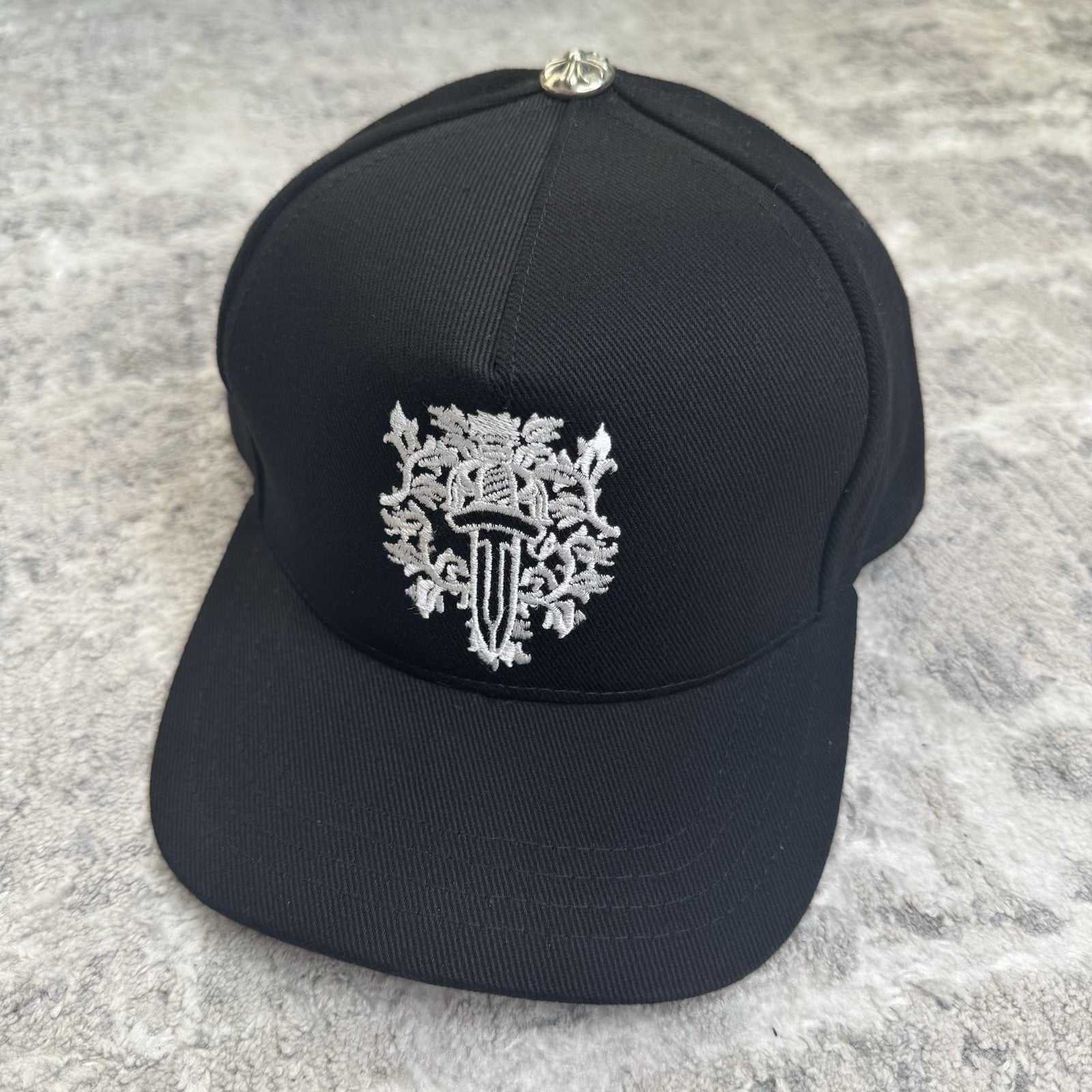 Chrome hearts Dagger Waxed Denim Baseball Hat 