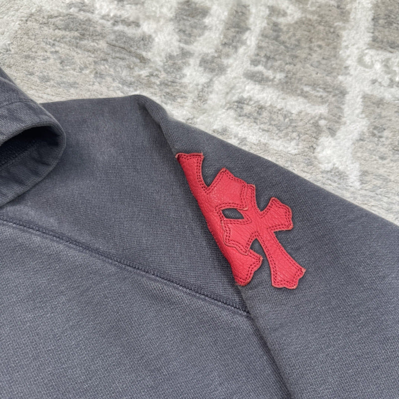 Chrome Hearts Paper Jam Leather Triple Cross Pullover Hoodie