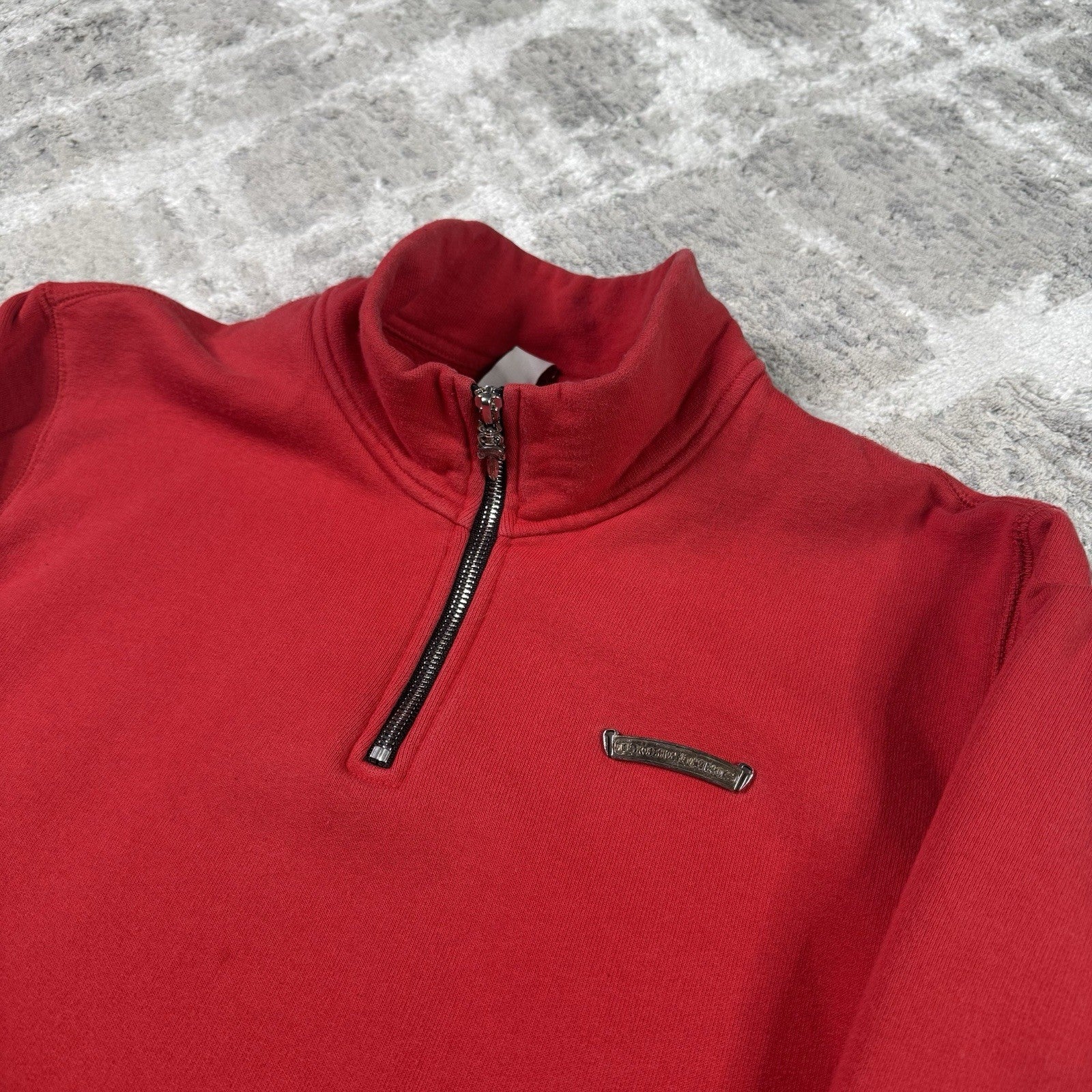 Chrome Hearts King Taco Triple Cross Embroidered Quarter Zip Pullover 