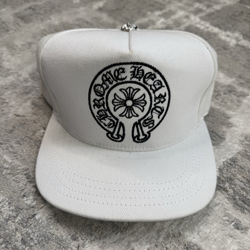 Chrome Hearts Horseshoe Logo Waxed Denim Hat 