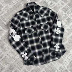 Chrome Hearts Guns N Roses Leather Button Up 