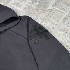 Chrome Hearts Paper Jam Leather Triple Cross Pullover Hoodie