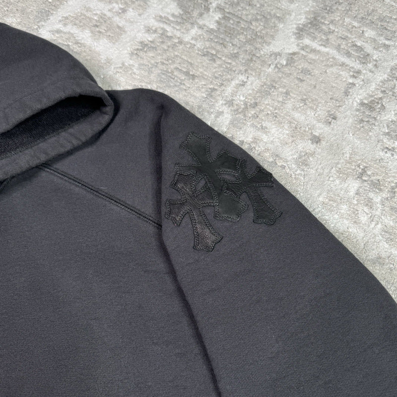 Chrome Hearts Paper Jam Leather Triple Cross Pullover Hoodie