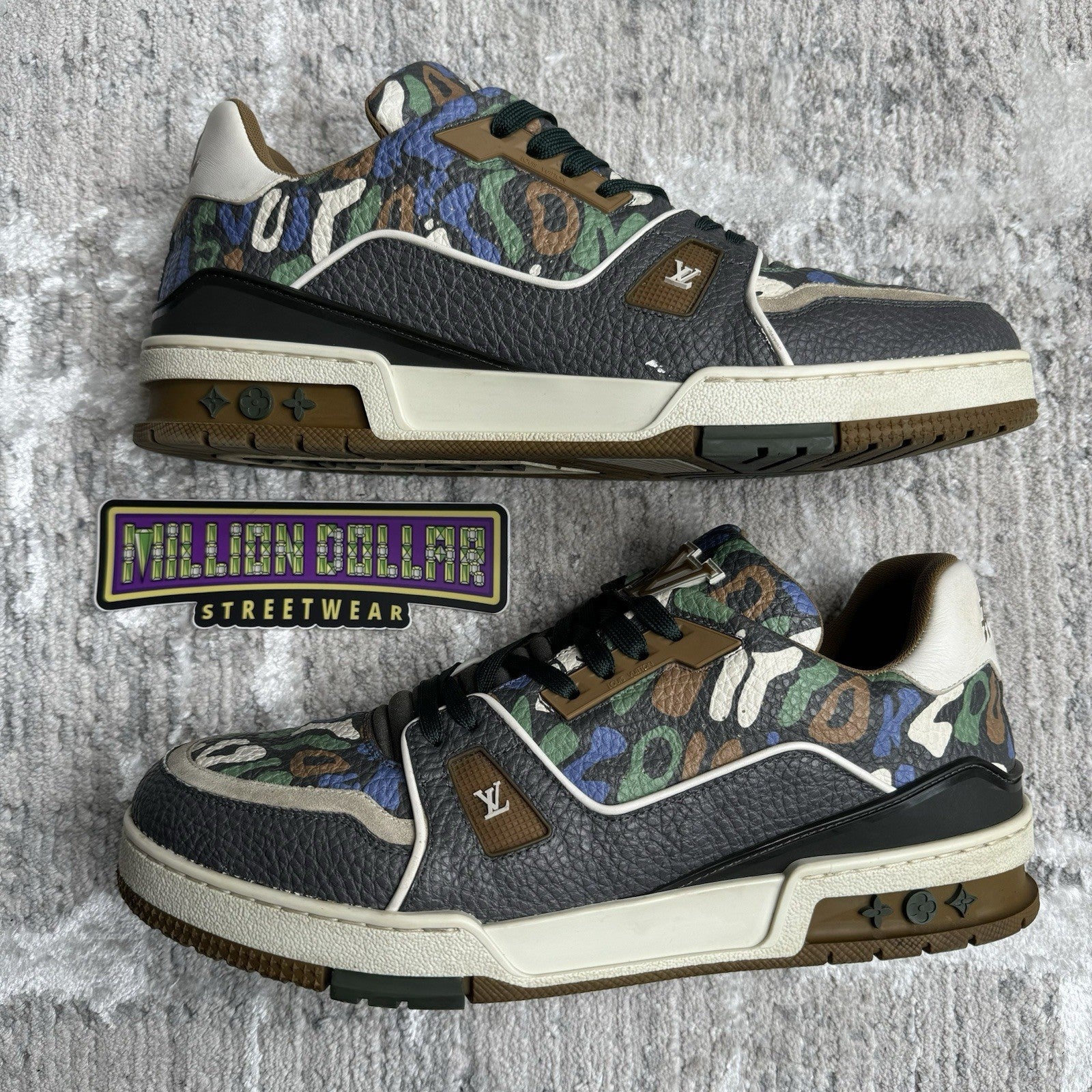 Louis Vuitton Trainer Low ‘brown Camo’ Sz- 9LV