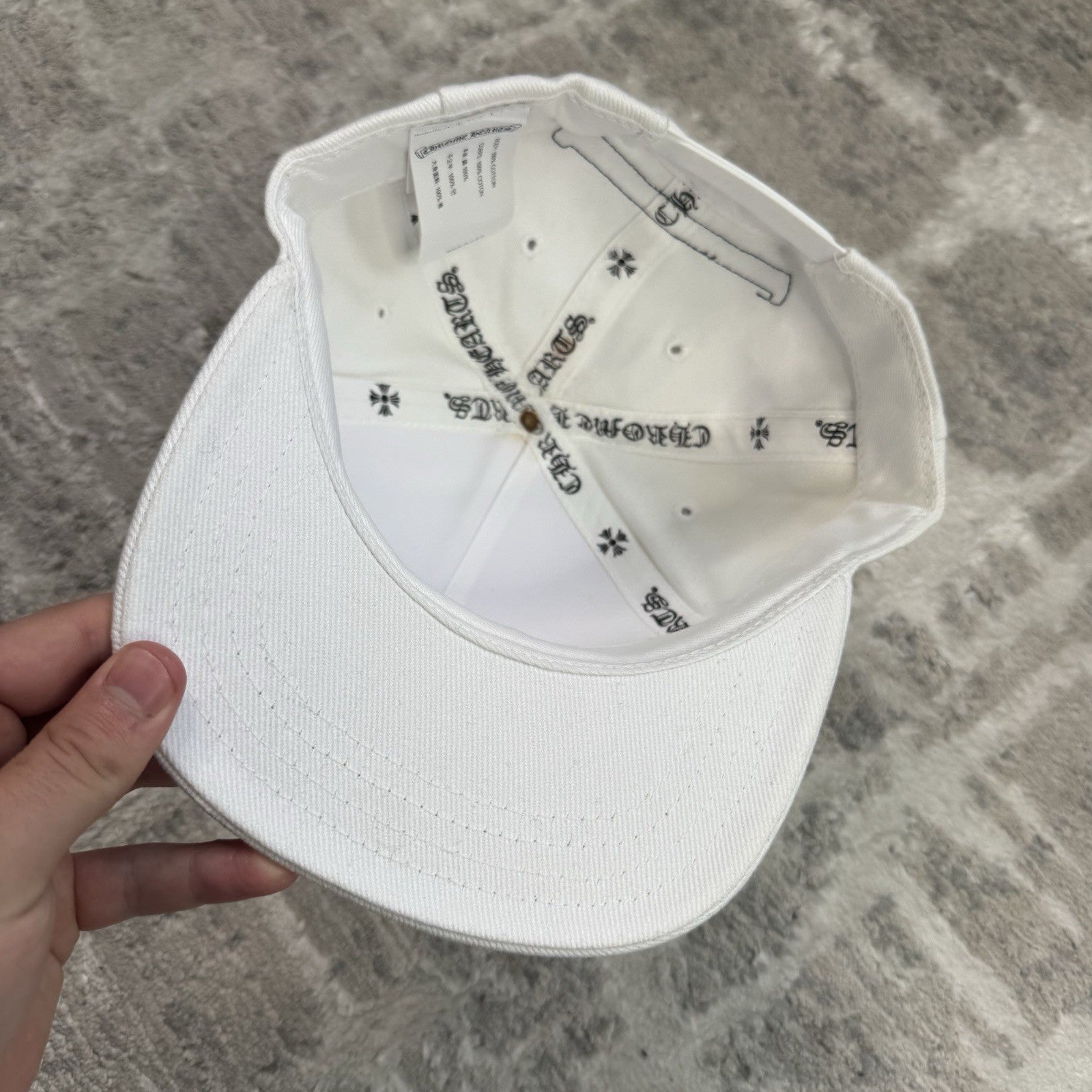 Chrome Hearts Horseshoe Logo Waxed Denim Hat 