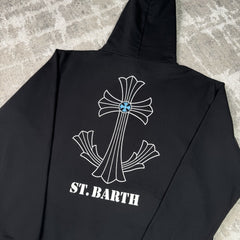 Chrome Hearts St Barth Exclusive Cross Pullover Hoodie 
