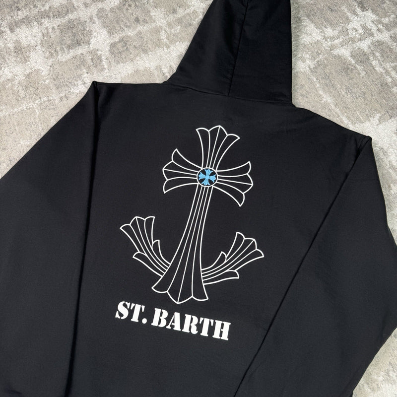 Chrome Hearts St Barth Exclusive Cross Pullover Hoodie 