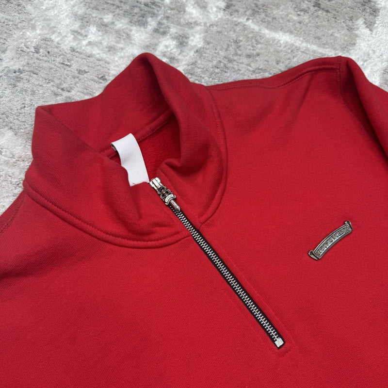 Chrome Hearts King Taco Triple Cross Embroidered Quarter Zip Pullover 