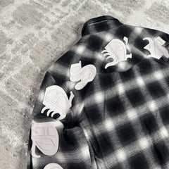 Chrome Hearts Guns N Roses Leather Button Up 