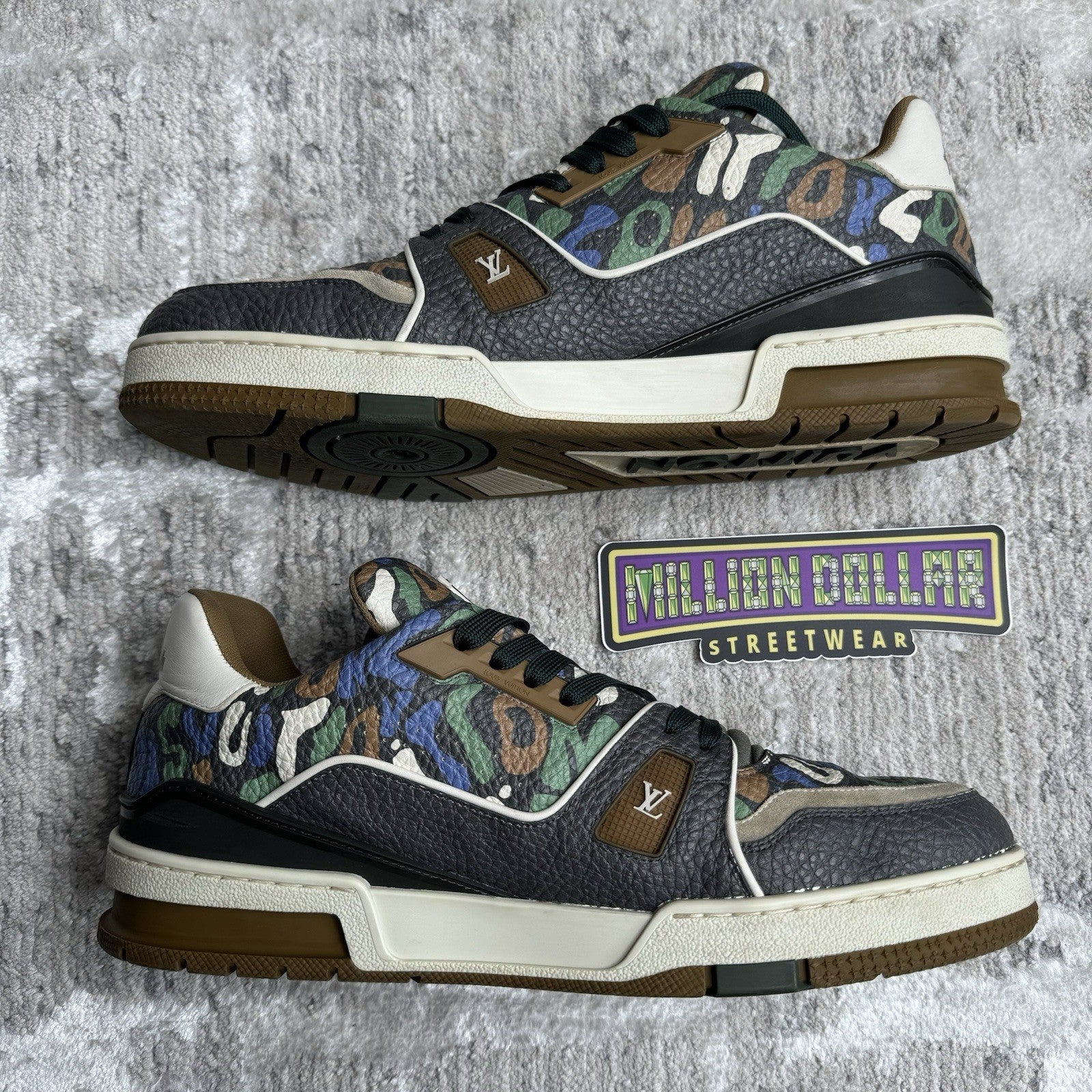 Louis Vuitton Trainer Low ‘brown Camo’ Sz- 9LV