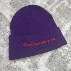 Chrome Hearts Triple Cross Embroidered Logo Beanie Hat