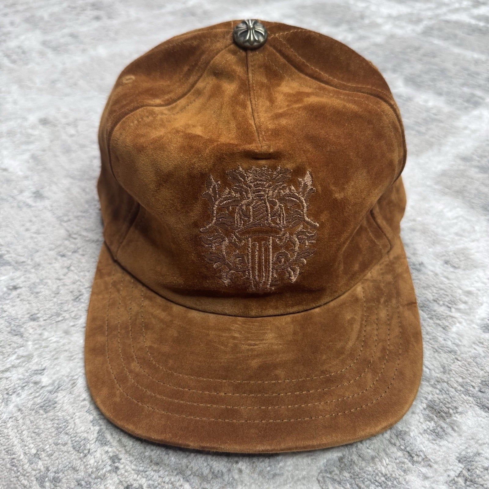 Chrome Hearts Suede Dagger Leather Strap Hat