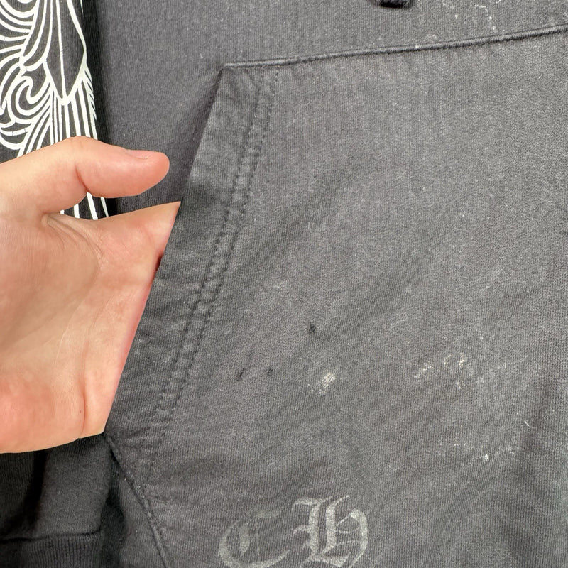Chrome Hearts Horseshoe Floral Zip Up Hoodie 