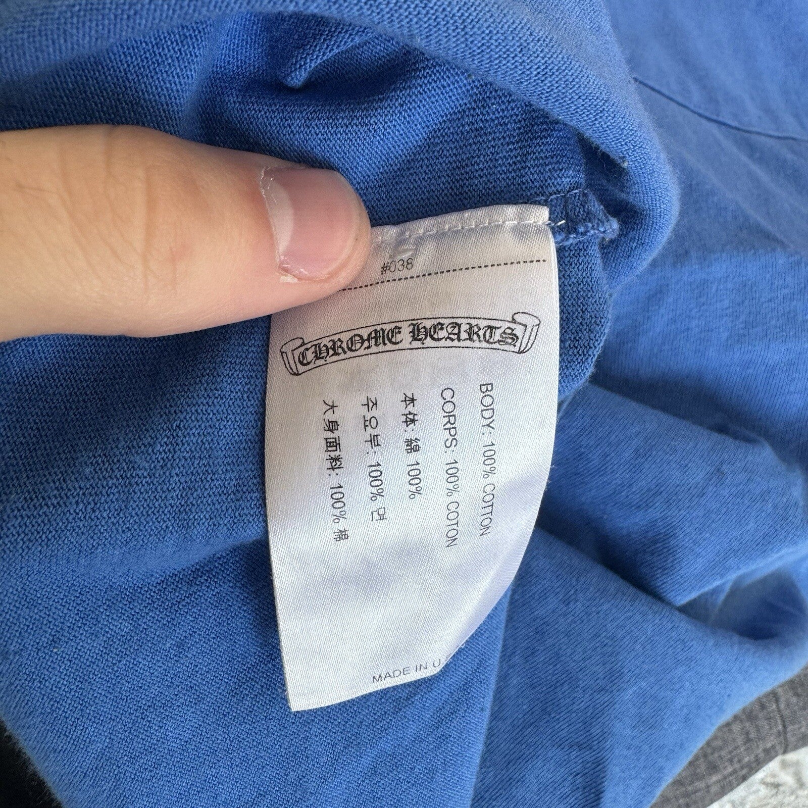 Chrome Hearts Scroll Logo Short Sleeve Pocket Tee 