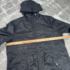 Chrome Hearts Cross Patch Nylon Fishtail Zip Up Parka Jacket 