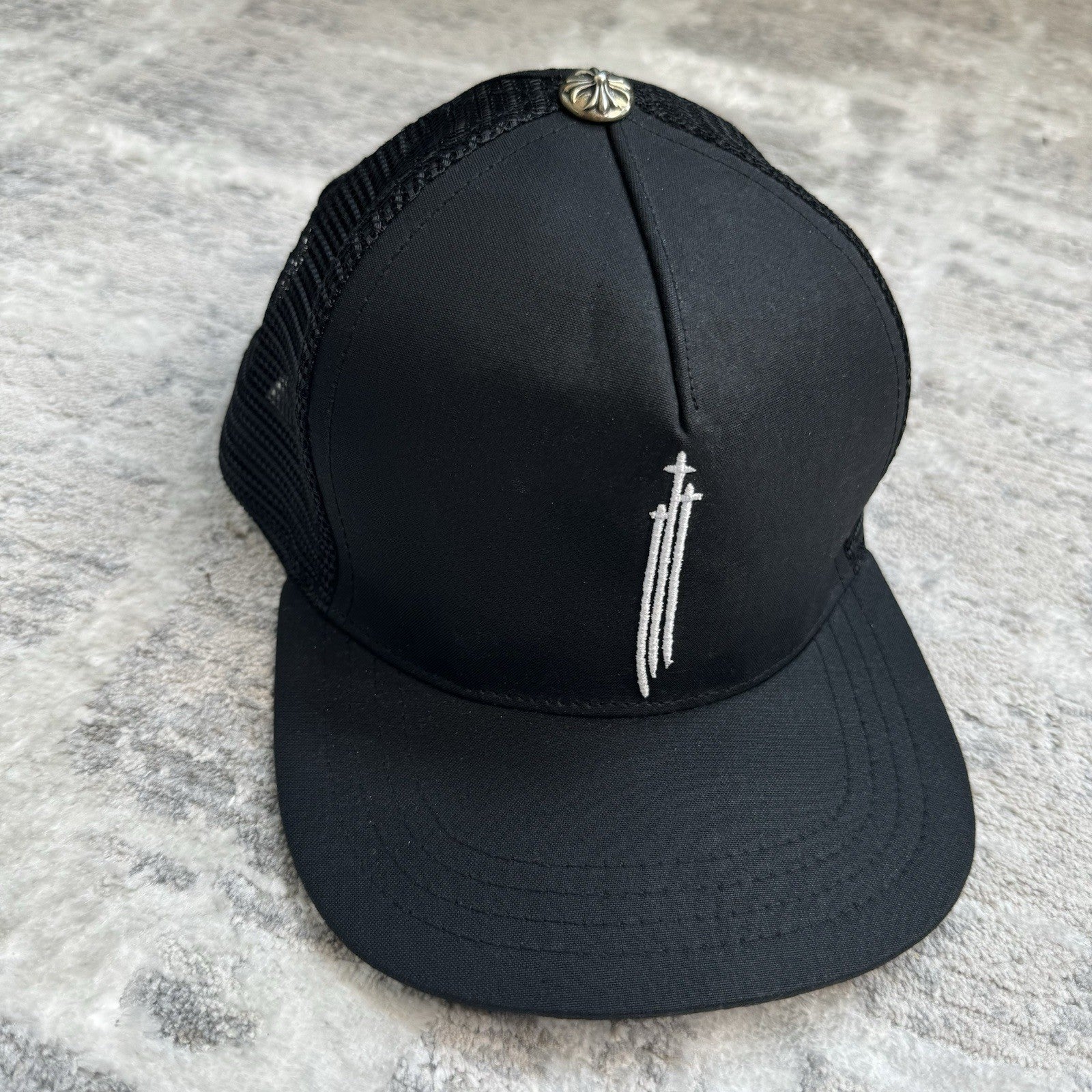 Chrome Hearts Triple Cross Trucker Hat ‘black’ 