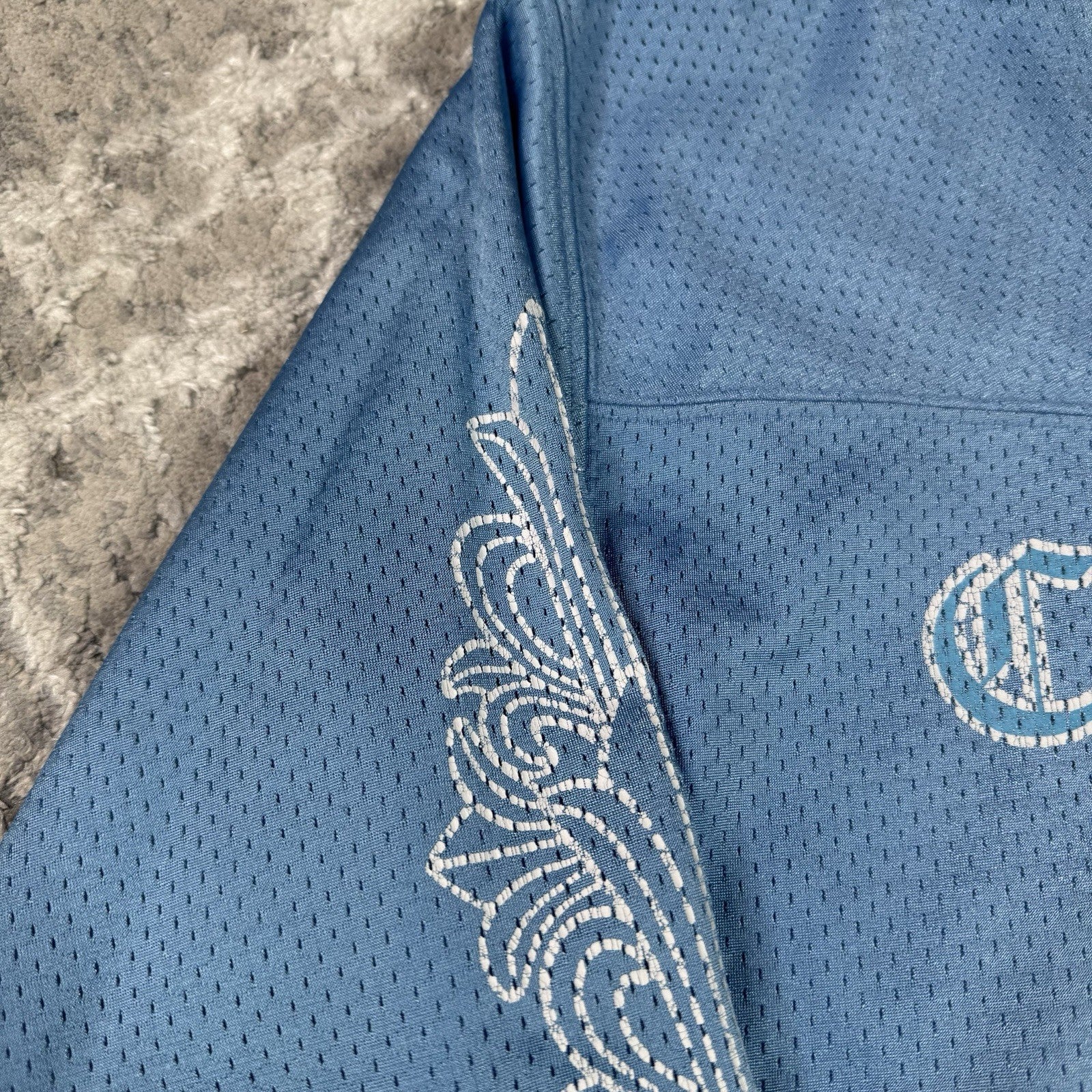 Chrome Hearts Mesh CH Stadium Floral Long Sleeve Jersey 