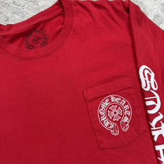 Chrome Hearts Scroll Logo Long Sleeve Tee Shirt 